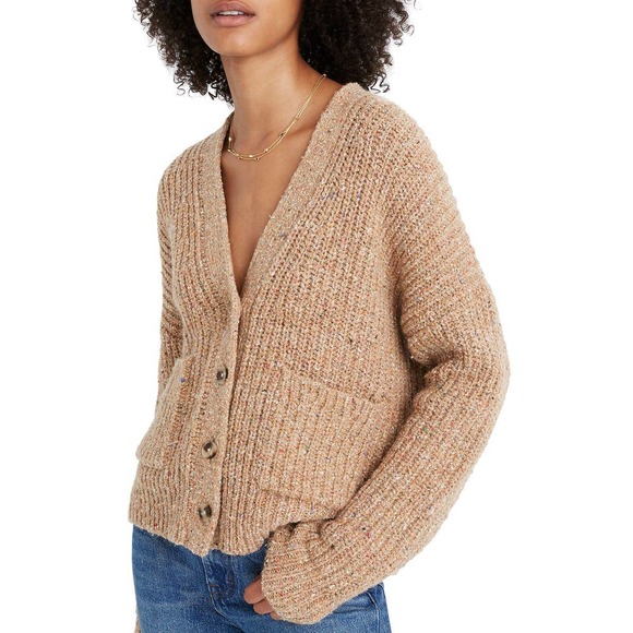 Madewell Sweaters - Madewell Speckled Rib Cardigan Sweater Medium